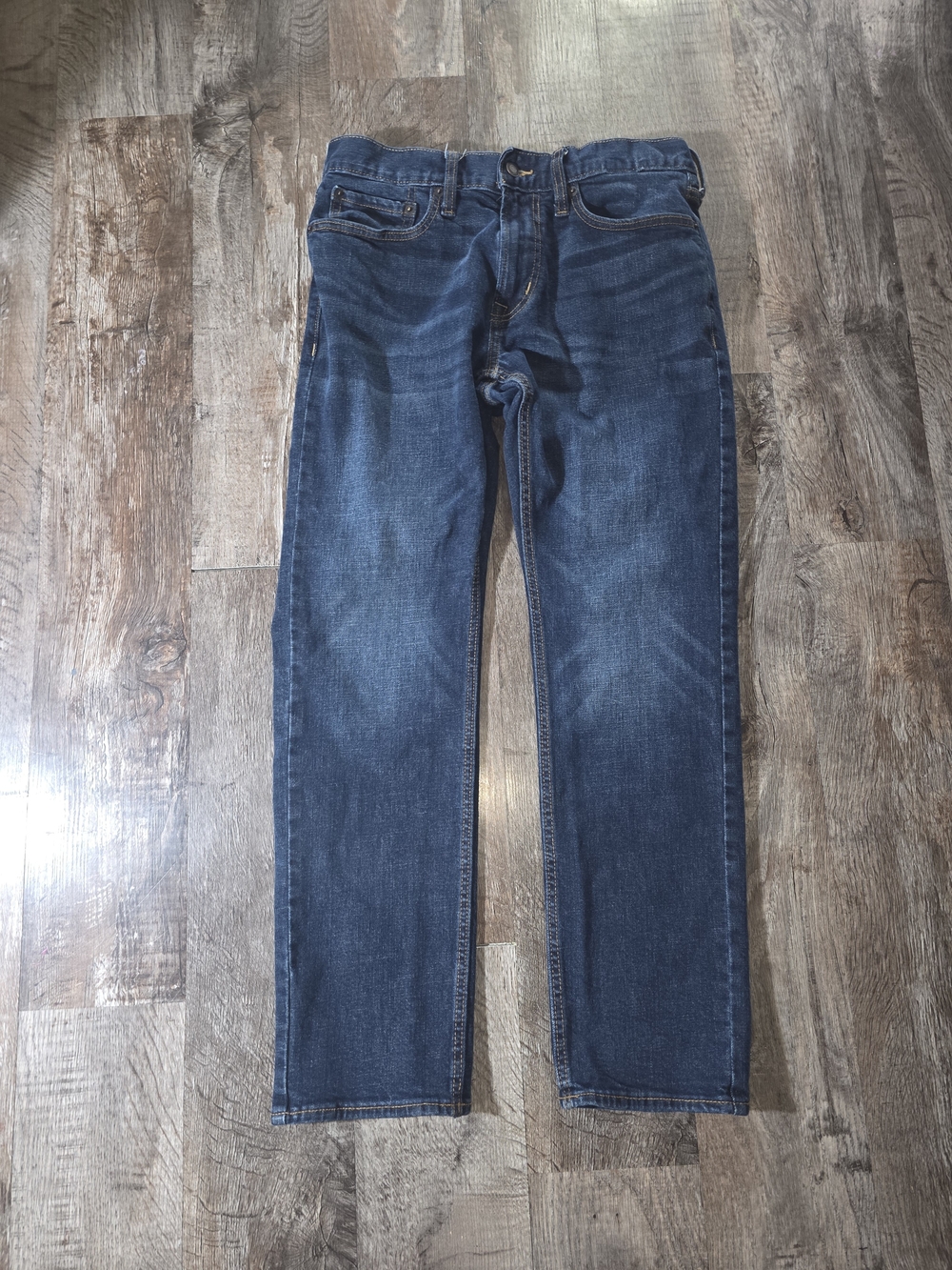 Old Navy Women's Dark Blue Straight-Leg Jeans